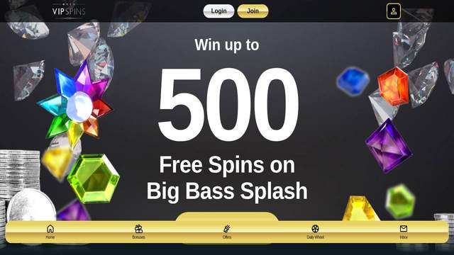VIPSpins casino screenshot